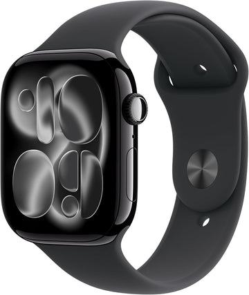 Watch Series 11 [GPS 46mm] Smartwatch with Jet Black Aluminum Case with Black Sport Band - M/L. Sleep Score, Fitness Tracker, Health Monitoring, Always-On Display, Water Resistant