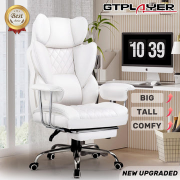 Ergonomic Office Chair – Big & Tall, Wide Seat, Lumbar Support, Adjustable Footrest